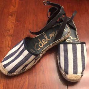 Sam Edelman Ankle Strap Striped Espadrilles